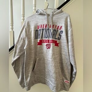 Stitches Gray Washington Nationals Baseball Hoodie XL